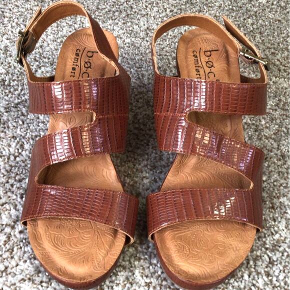 BOC Born Comfort Cork Wedge Sandals sz 10M - Picture 4 of 16